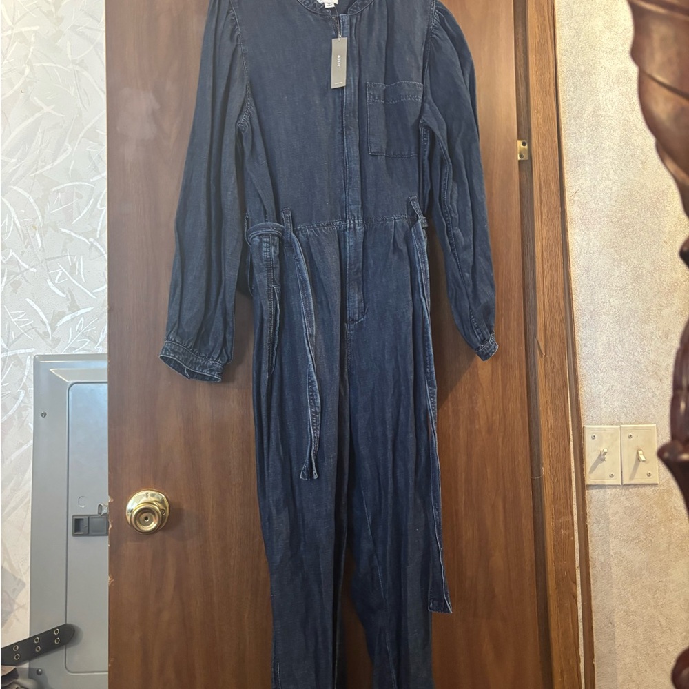 J. Crew Indigo Denim Jumpsuit